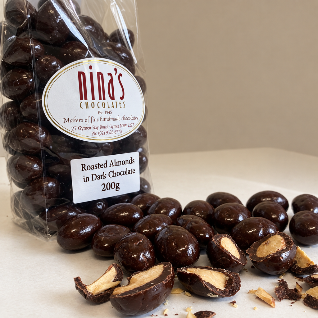 Roasted Almonds in Dark Chocolate 200g