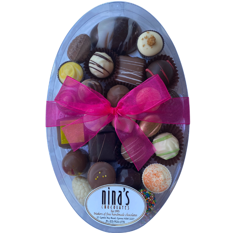 Easter Large Oval Gift Box w/Assorted Belgian Chocolates 360g