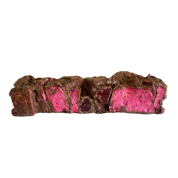 Rocky Raspberry Rocky Road Raspberry 130g – Nina's Chocolates