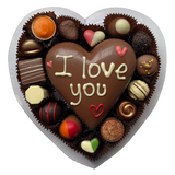 Valentine's Day Heart with Message and Belgian Chocolates 280g