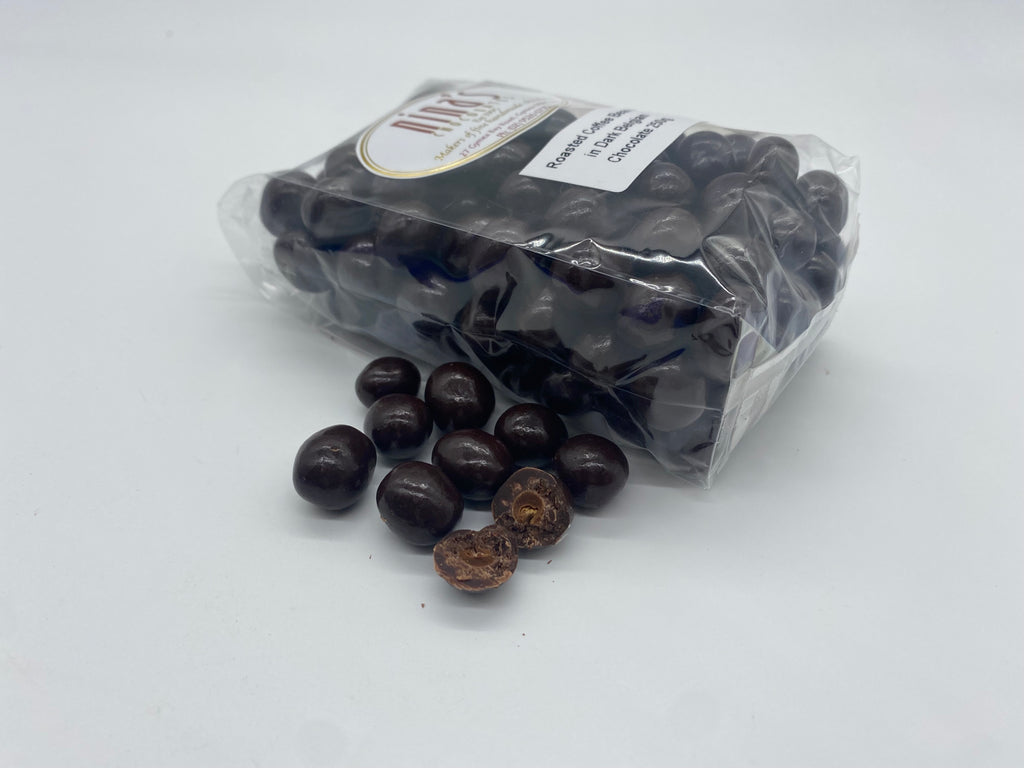 Roasted Coffee Beans in Dark Belgian Chocolate 250g